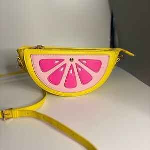 Vintage 90s style Yellow and Pink Citrus juicy fruit Crossbody Bag